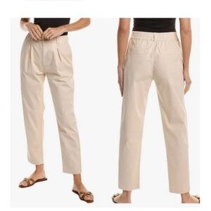 NEW Michael Stars size M Penny Pant Tan Pleated Front Tan Pants Elastic Waist